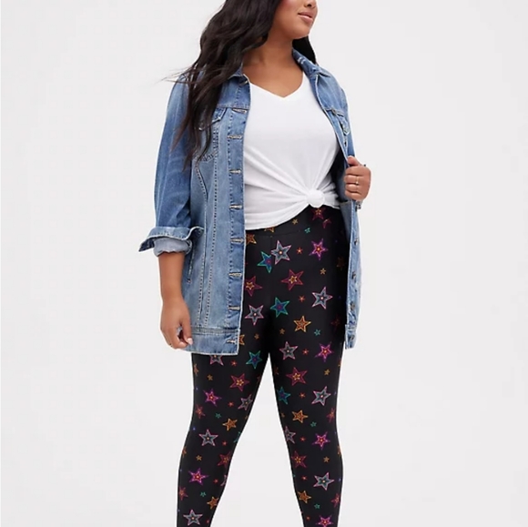 Black and multicoloured stars leggings [Torrid] - Picture 7 of 9
